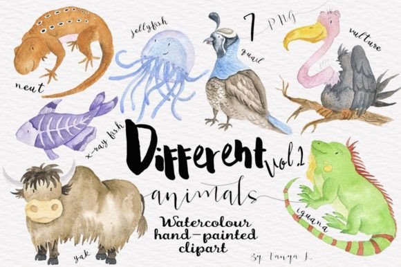 Download Watercolor Animals Clipart - Watercolor animals Collection