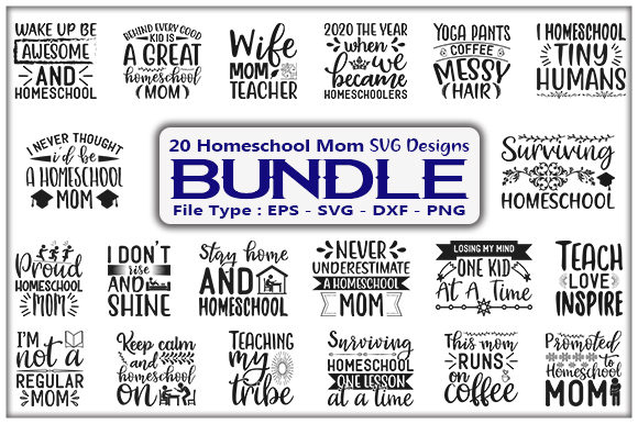 Download Homeschool Mom Design Bundle - School Collection