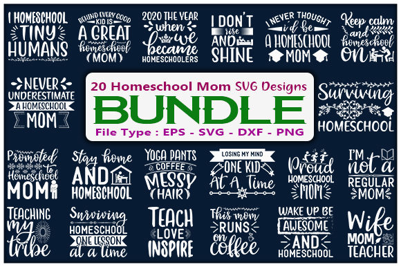 Download Homeschool Mom Design Bundle - School Collection
