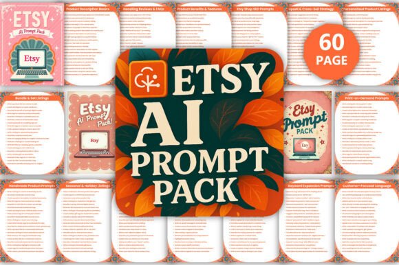 Download Etsy AI Prompt Pack Canva Kdp - Prompt Collection