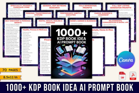 Download 1000+ KDP Book Idea AI Prompt Book - Prompt Collection