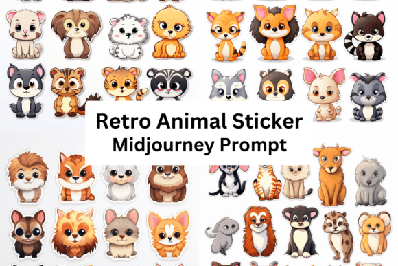 Download Ai Prompt for Retro Animals Sticker - Prompt Collection